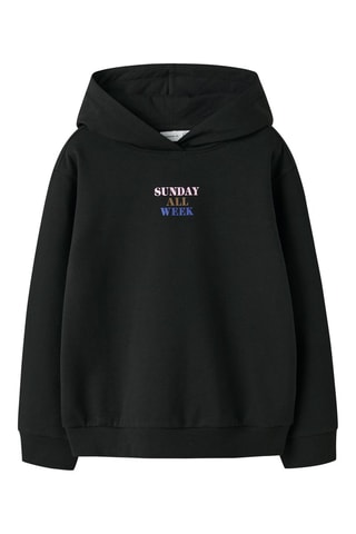 Sweat com capuz - Preto - Name It Kids