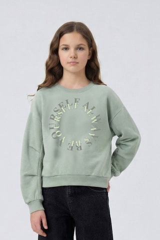 Sweat em algodão biológico - Verde - Name It