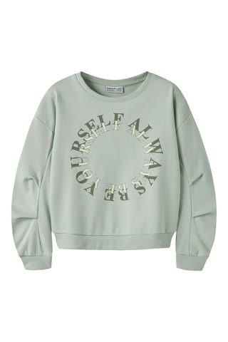 Sweat em algodão biológico - Verde - Name It