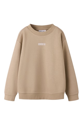 Sweat em algodão biológico - Bege - Name It