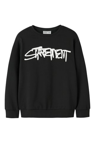 Sweat em algodão biológico - Preto - Name It