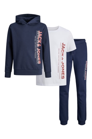 Conjunto de 3 peças - Azul e branco - Jack & Jones