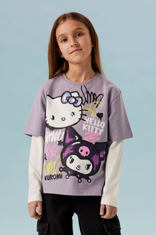 T-shirt em algodão biológico Hello Kitty - Violeta - Name It