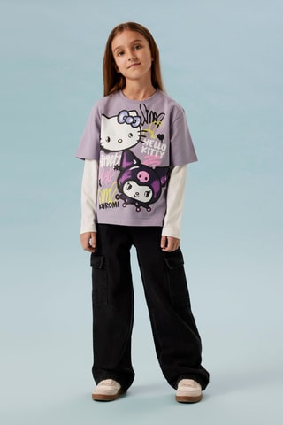 T-shirt em algodão biológico Hello Kitty - Violeta - Name It
