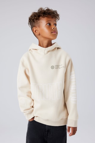 Sweat com capuz em algodão biológico - Bege - Name It