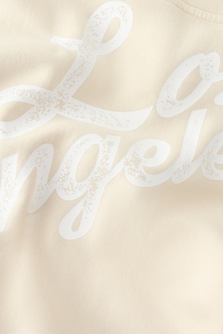 Sweat com capuz em algodão biológico - Bege - Name It