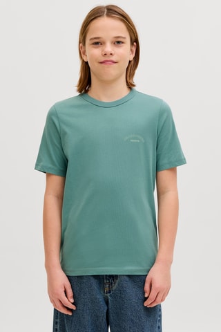 T-shirt em algodão biológico - Verde - Jack & Jones