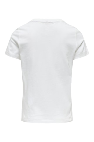 T-shirt em algodão biológico - Branco - Kids Only Girl