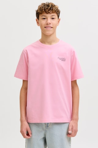 T-shirt em algodão biológico - Rosa - Jack & Jones