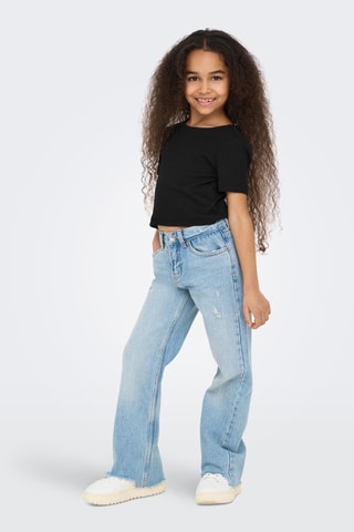 T-shirt em algodão biológico - Preto - Kids Only Girl