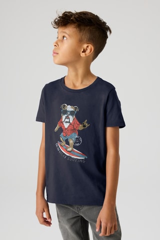 T-shirt em algodão biológico - Azul-marinho - Name It