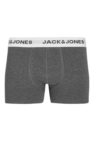 5 boxers em algodão biológico - Caqui, azul e cinzento - Jack & Jones
