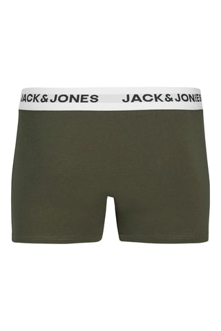 5 boxers em algodão biológico - Caqui, azul e cinzento - Jack & Jones