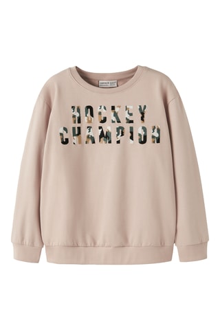 Sweat em algodão biológico - Bege - Name It