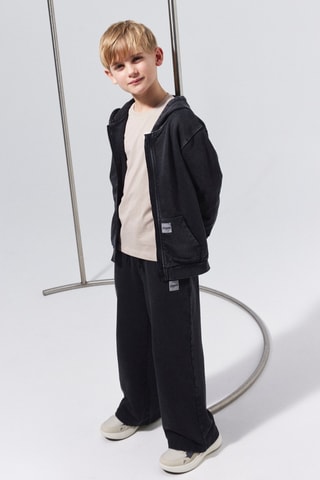 Sweat em algodão biológico - Preto - Name It