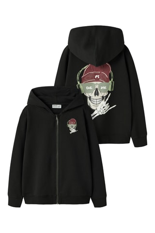 Sweat em algodão biológico - Preto - Name It