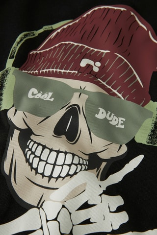 Sweat em algodão biológico - Preto - Name It