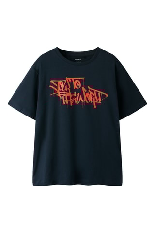 T-shirt em algodão biológico - Preto - Name It