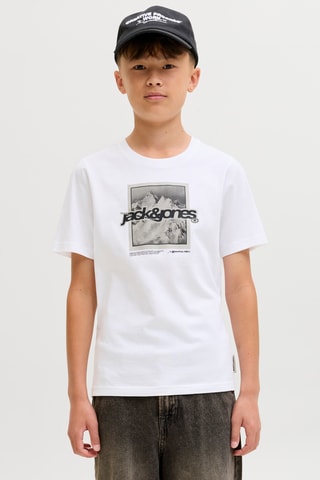T-shirt em algodão biológico - Branco - Jack & Jones