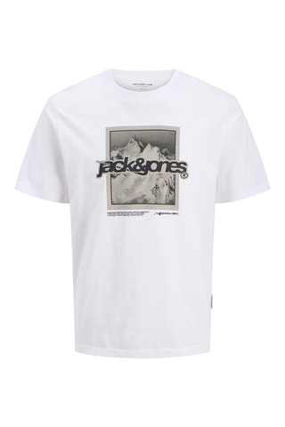 T-shirt em algodão biológico - Branco - Jack & Jones