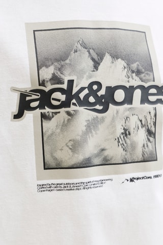 T-shirt em algodão biológico - Branco - Jack & Jones