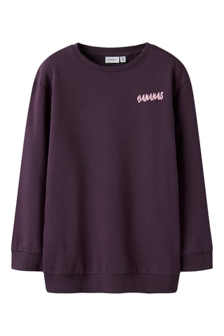 Sweat em algodão biológico - Violeta - Name It