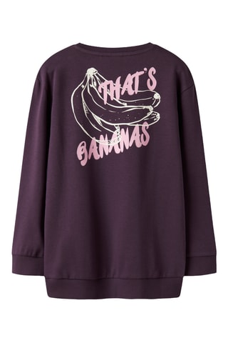 Sweat em algodão biológico - Violeta - Name It