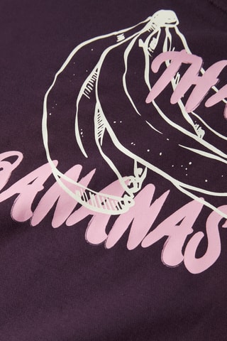 Sweat em algodão biológico - Violeta - Name It