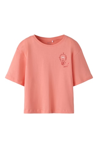T-shirt em algodão biológico - Rosa - Name It
