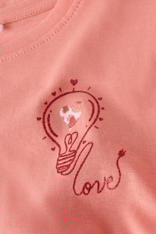 T-shirt em algodão biológico - Rosa - Name It