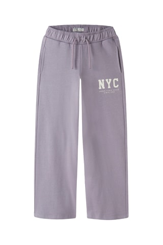 Calças em algodão biológico - Lilás - Name It