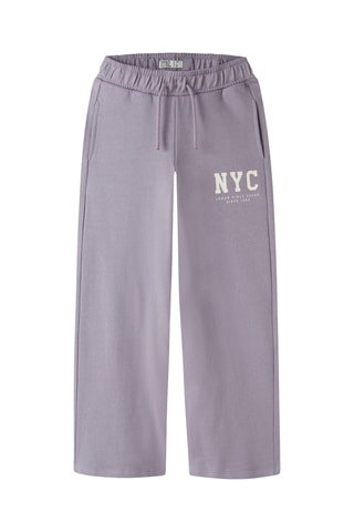 Calças em algodão biológico - Lilás - Name It