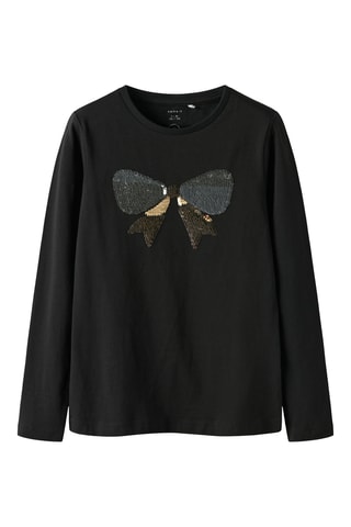 T-shirt em algodão biológico - Preto - Name It