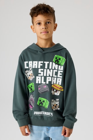 Sweat com capuz Minecraft - Verde-escuro - Name It