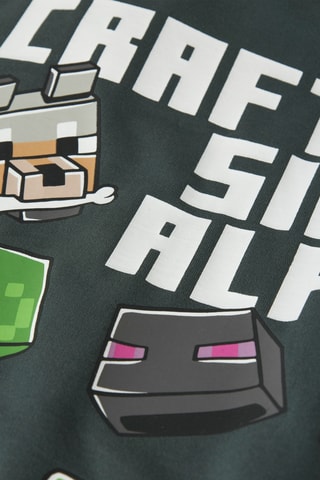 Sweat com capuz Minecraft - Verde-escuro - Name It