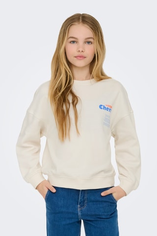 Sweat em algodão biológico - Cru - Kids Only Girl