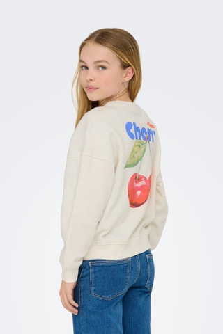 Sweat em algodão biológico - Cru - Kids Only Girl