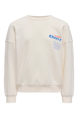 Sweat em algodão biológico - Cru - Kids Only Girl