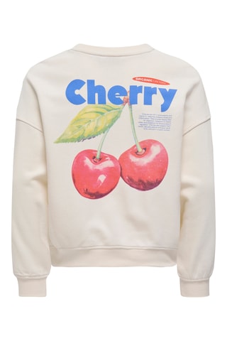 Sweat em algodão biológico - Cru - Kids Only Girl