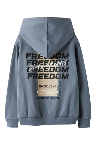 Sweat em algodão biológico - Azul - Name It