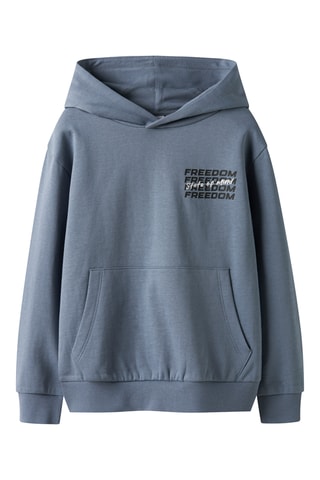 Sweat em algodão biológico - Azul - Name It