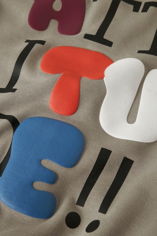 Sweat em algodão biológico - Caqui - Name It