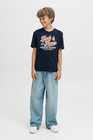 T-shirt em algodão biológico - Azul-marinho - Jack & Jones