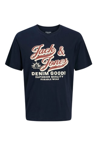 T-shirt em algodão biológico - Azul-marinho - Jack & Jones