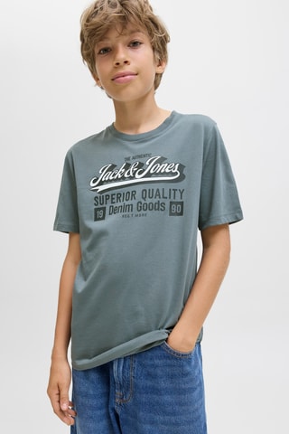 T-shirt em algodão biológico - Verde - Jack & Jones