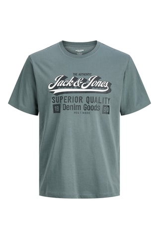 T-shirt em algodão biológico - Verde - Jack & Jones