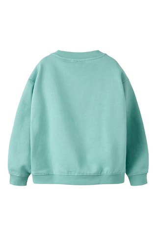 Sweat em algodão biológico - Verde-água - Name It