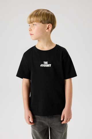 T-shirt em algodão biológico - Preto - Name It