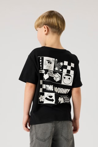 T-shirt em algodão biológico - Preto - Name It