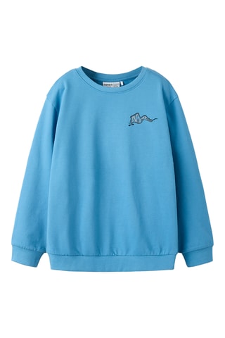 Sweat em algodão biológico - Azul - Name It